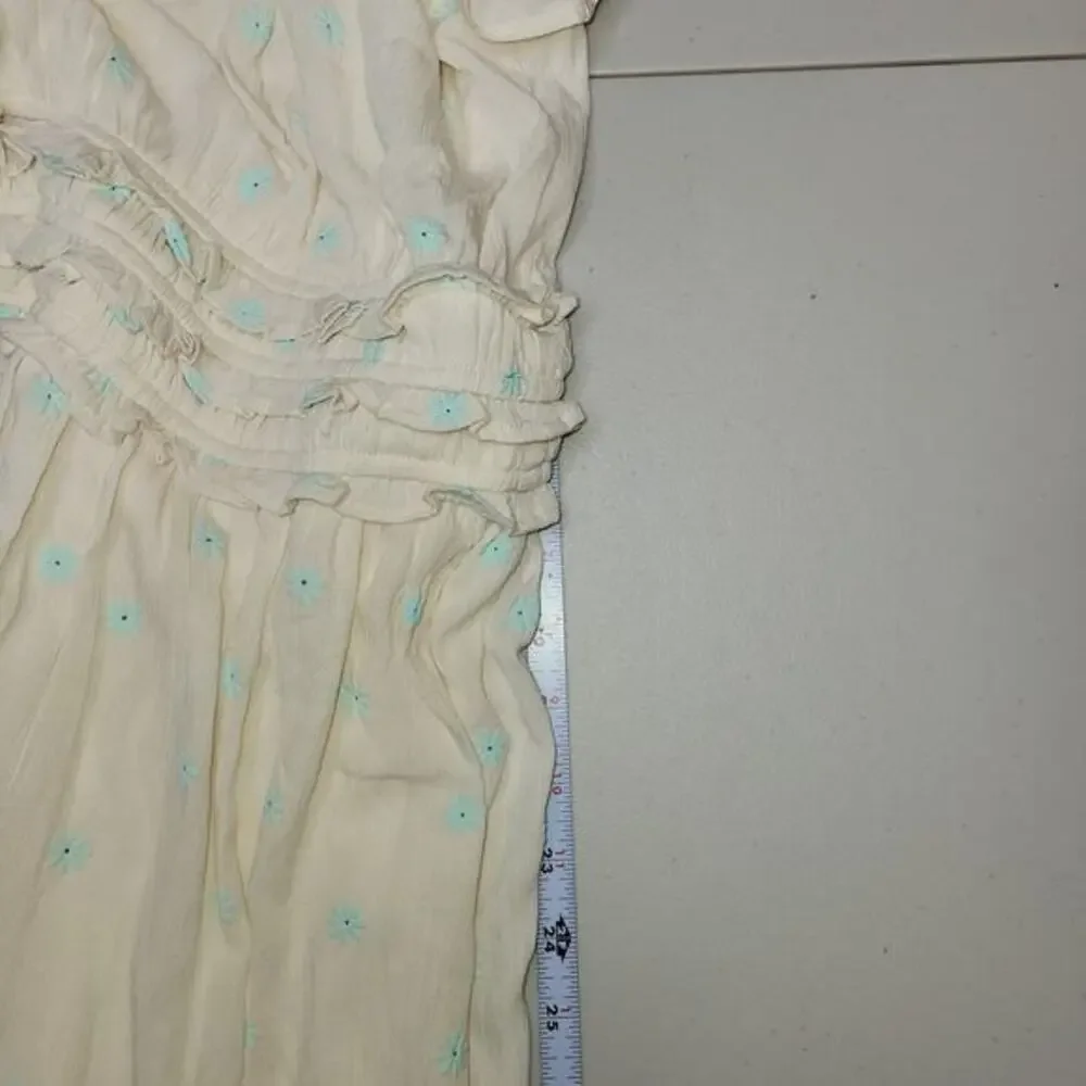 Torrid Womens Maxi Summer Dress Size 3X Tiered Floral Ruffles Smocked Yellow New